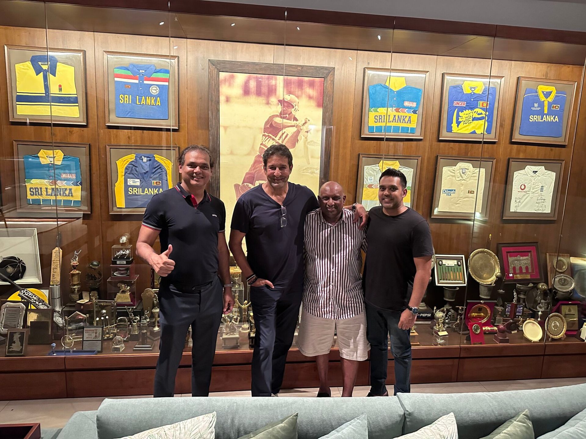Samresh Kumar with cricket legends