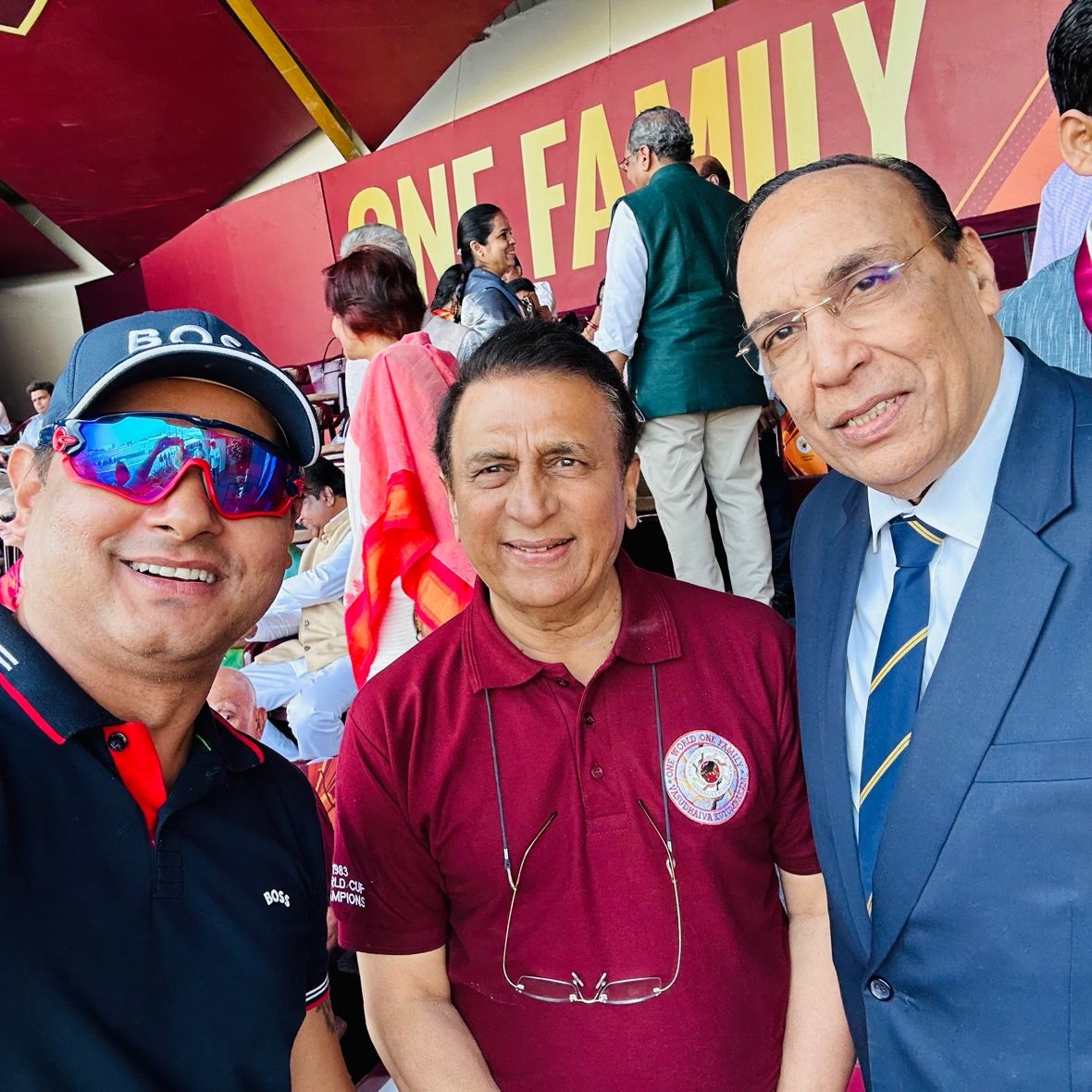Samresh Kumar with Sunil Gavaskar